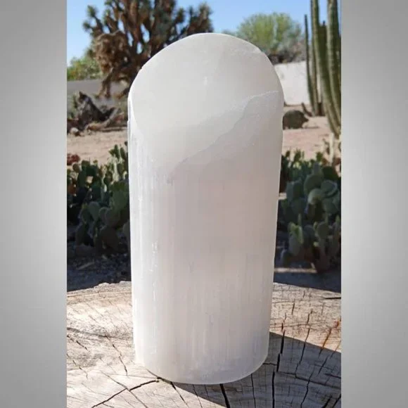 SELENITE slanted lamp Crown CHAKRA : Purification 01 - Picture 4 of 13